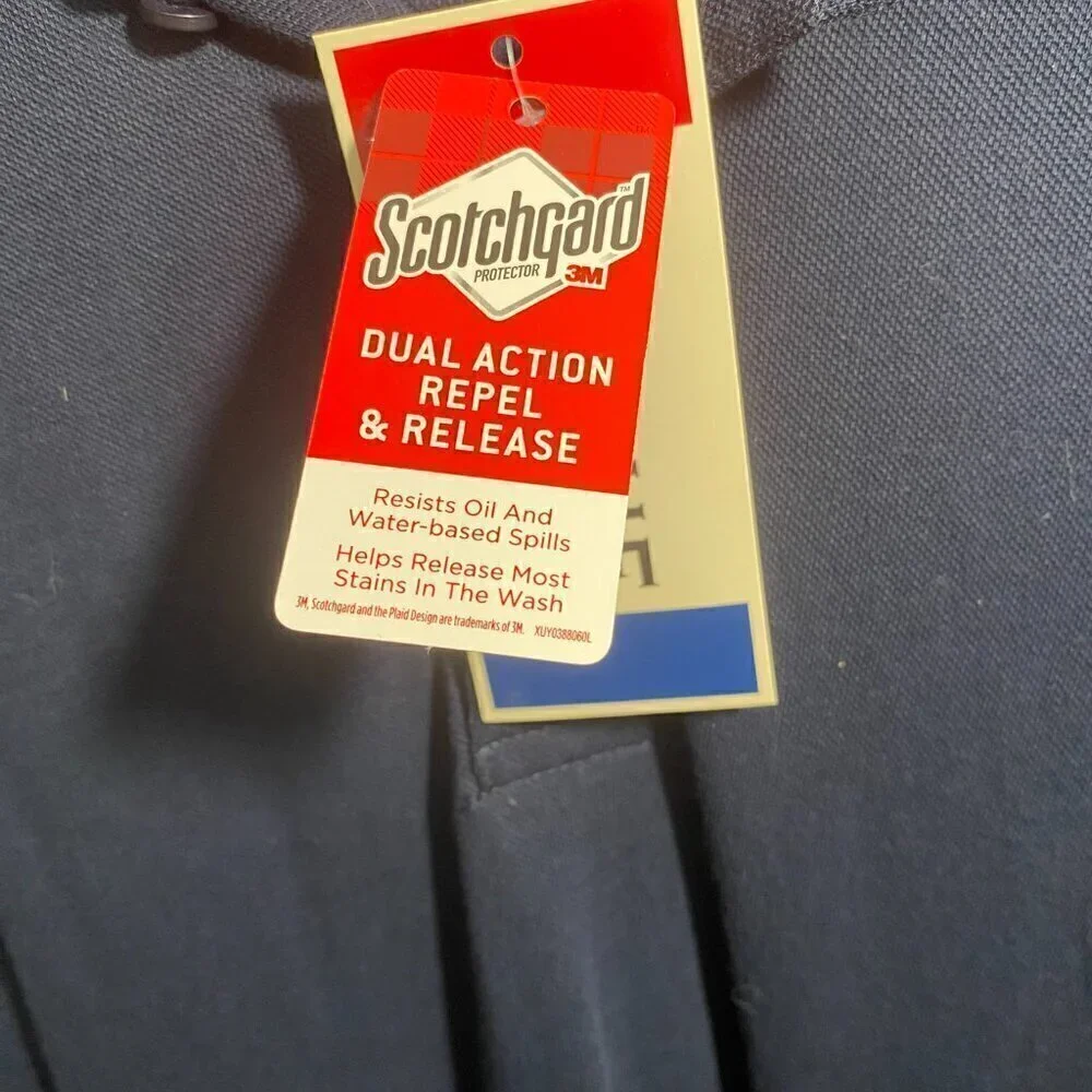 Clique Polo Shirt Men’s M Navy Blue Short Sleeve Golf Scotchguard Protection NWT - Picture 3 of 13